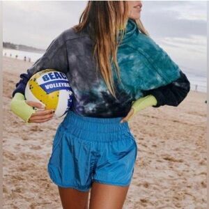 Free People Movement The Way Home NWOT Shorts Size Small Teal Blue